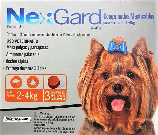 Imagem de Antipulgas e Carrapatos Boehringer Ingelheim Nexgard para cães de 2 a 4Kg 