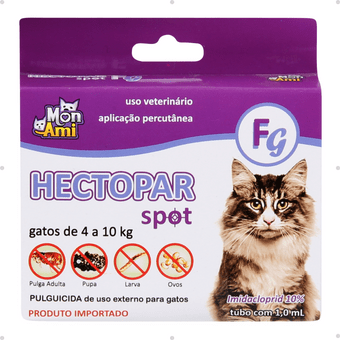 Imagem de Antipulgas Mon Ami Hectopar Spot 1ml para gatos de 4 a 10Kg    