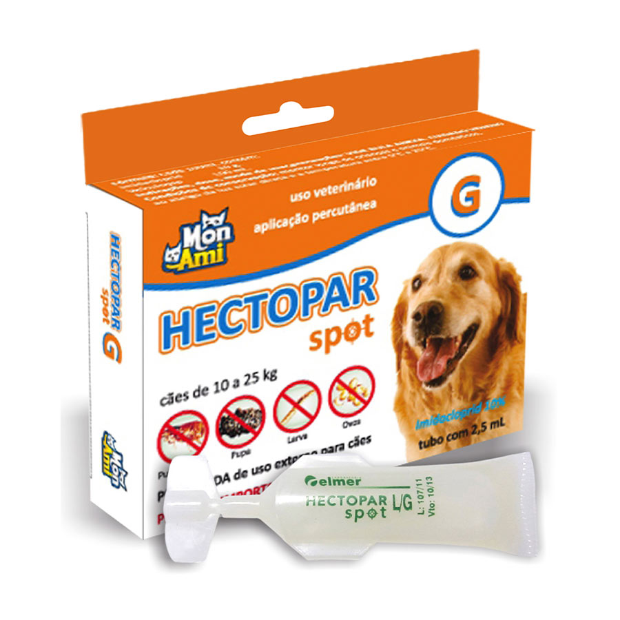 Imagem de Antipulgas Mon Ami Hectopar Spot G 2,5ml para cães de 10 a 25Kg