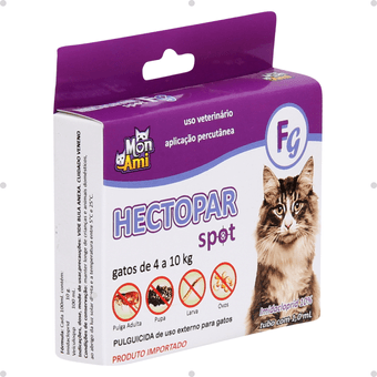 Imagem de Antipulgas Mon Ami Hectopar Spot FG 1ml para gatos de 4 a 10Kg