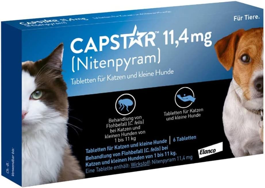 Imagem de Antipulgas Elanco Capstar 11,4mg para cães e gatos pequenos de 1 a 11,4Kg