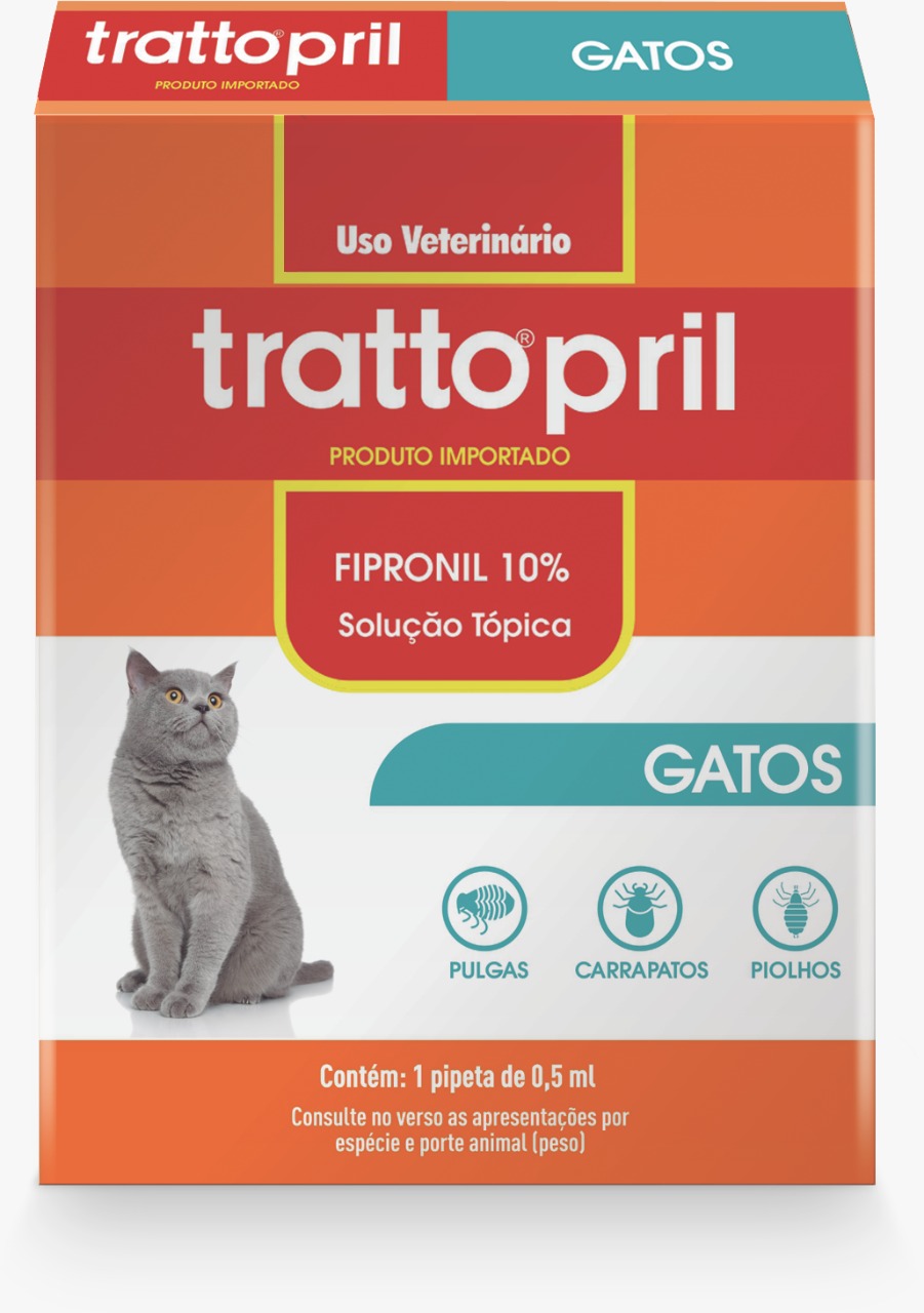 Imagem de Antipulgas e Carrapatos Trattopril para gatos de 1 a 5Kg