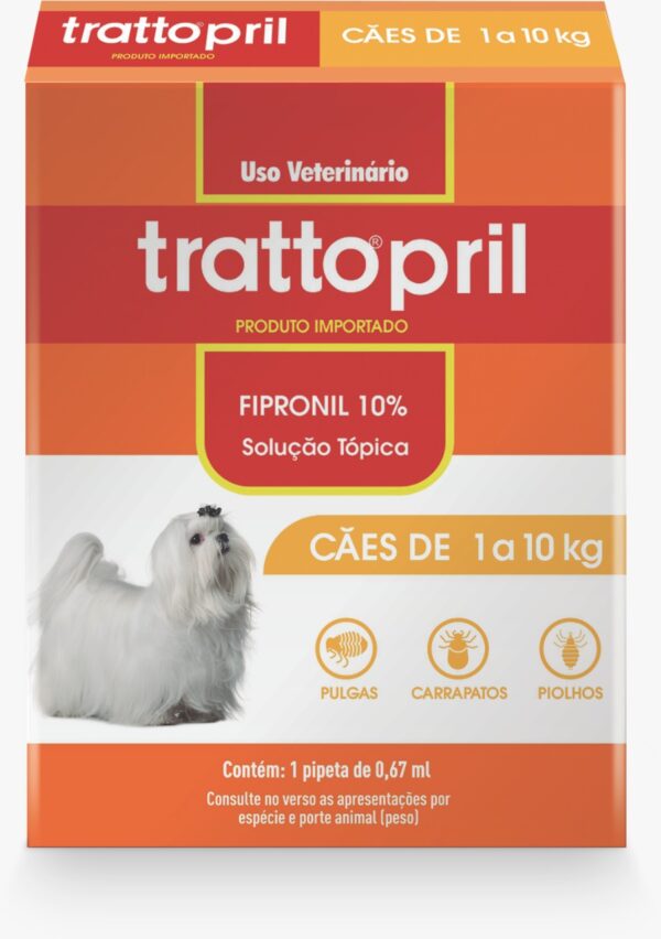 Imagem de Antipulgas e Carrapatos Trattopril para cães de 1 a 10Kg