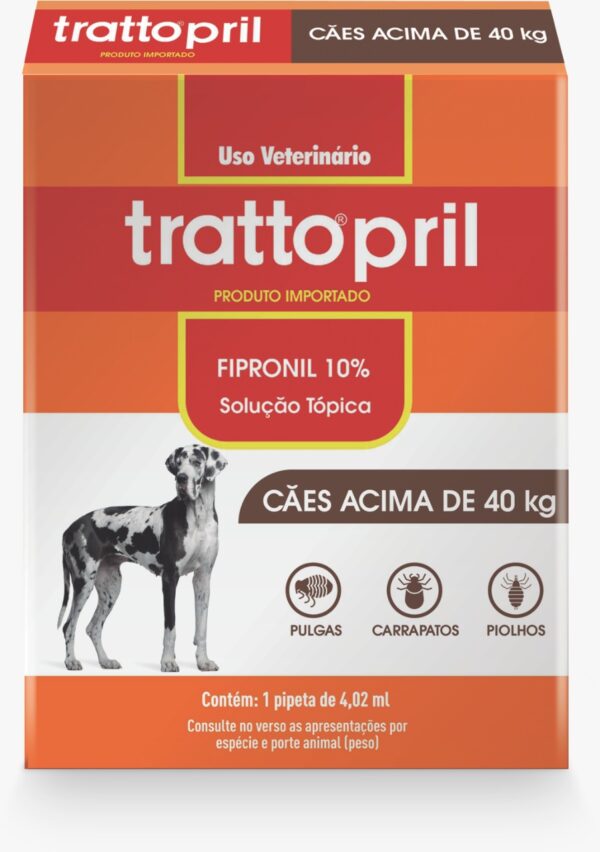 Imagem de Antipulgas e Carrapatos Trattopril para cães acima de 40Kg