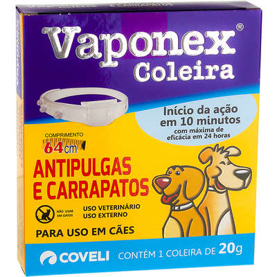 Imagem de Coleira Antipulgas e Carrapatos Coveli Vaponex para cães