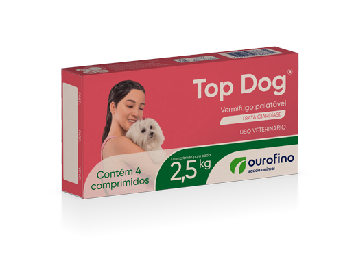 Imagem de Vermífugo Ourofino Top Dog para cães até 2,5Kg