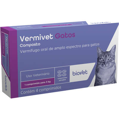 Imagem de Vermífugo Biovet Vermivet 300mg para gatos