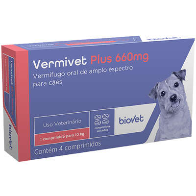 Imagem de Vermífugo Biovet Vermivet Plus 660mg para cães