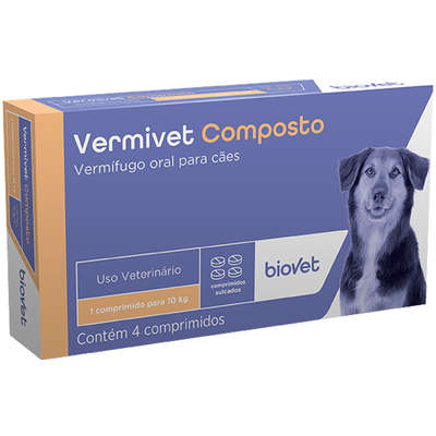 Imagem de Vermífugo Biovet Vermivet Composto 660mg para cães 