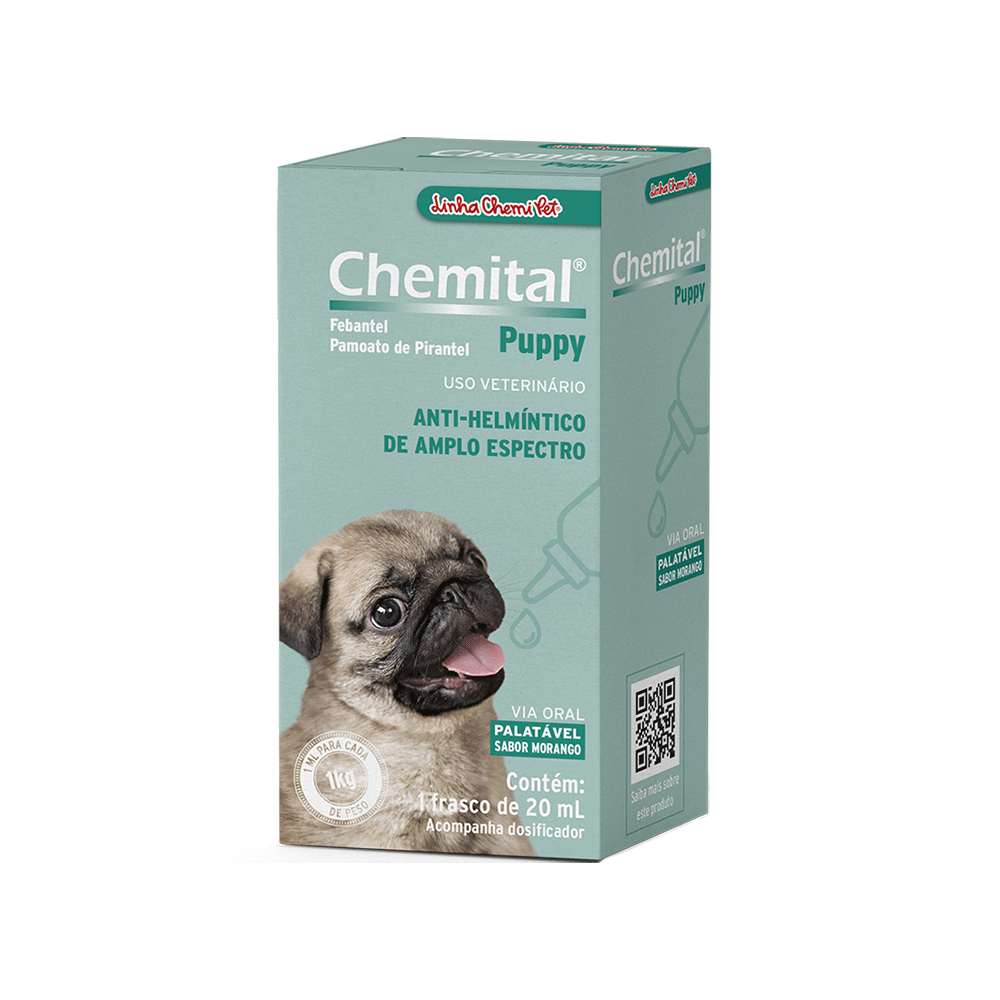 Imagem de Vermífugo Chemitec Chemital Puppy para Cães Filhotes 20ml