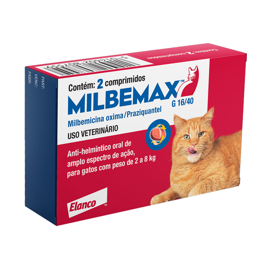 Imagem de Vermífugo Elanco Milbemax G 16/40 para Gatos