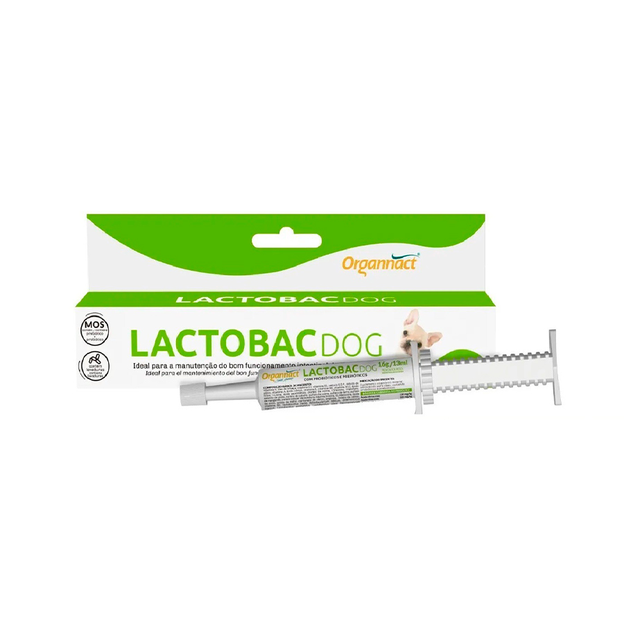 Imagem de Suplemento Organnact Lactobac Dog para Cães 16g