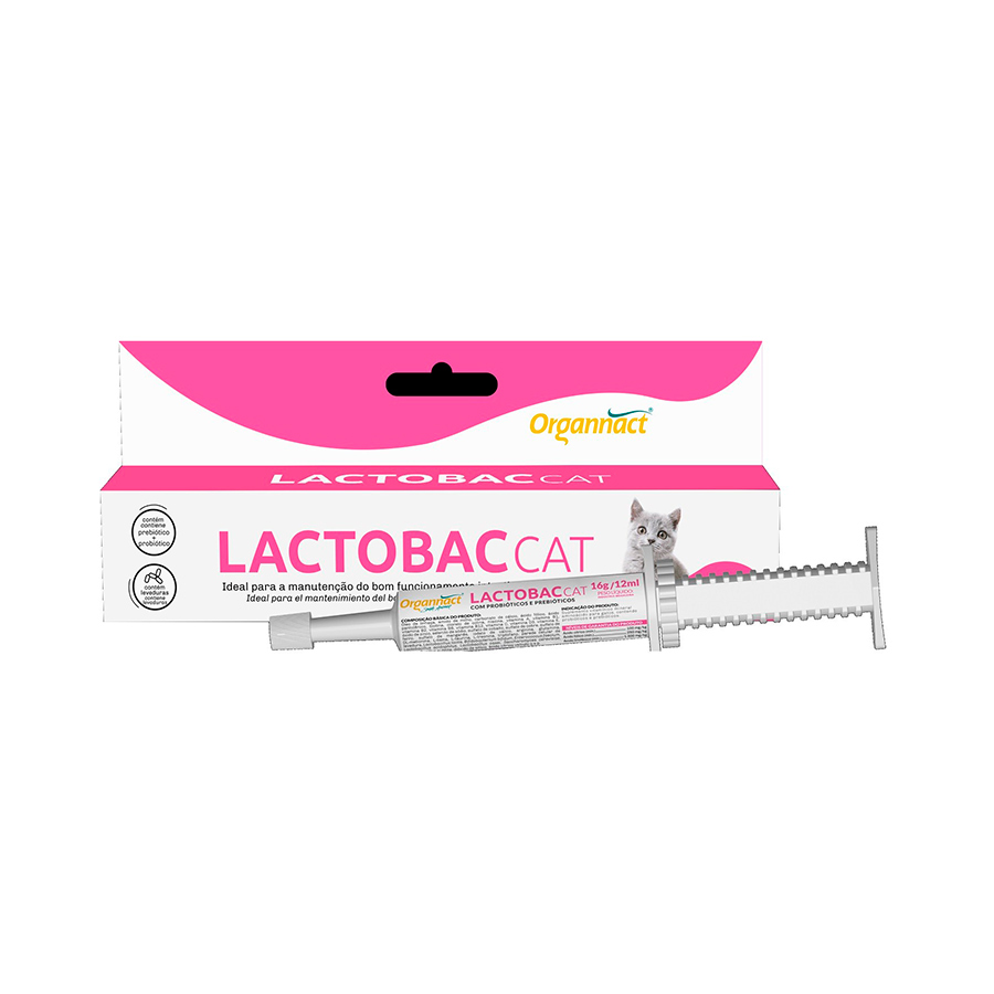 Imagem de Suplemento Organnact Lactobac Cat para Gatos 16g