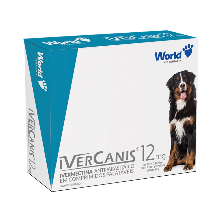 Imagem de Antiparasitário World Veterinária Ivercanis 12mg para Cães de 60kg