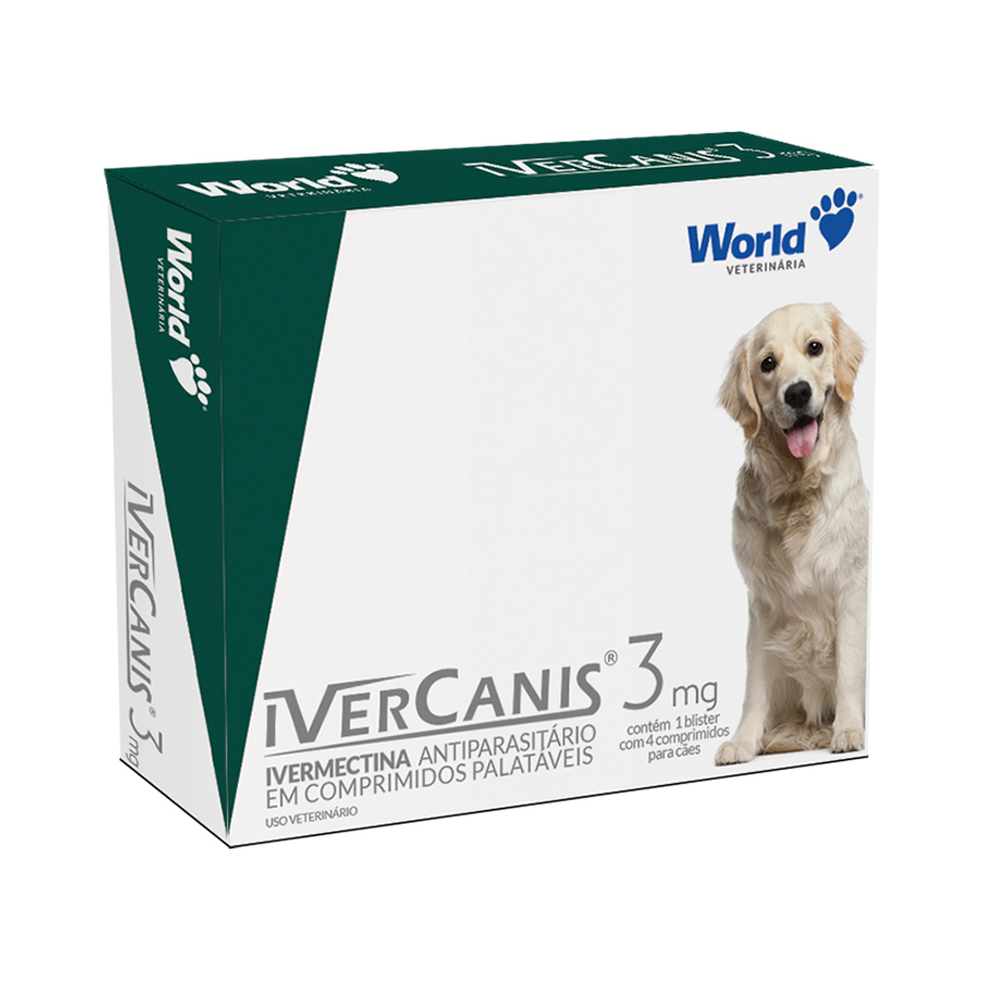 Imagem de Antiparasitário World Veterinária Ivercanis 3mg para Cães de 15kg