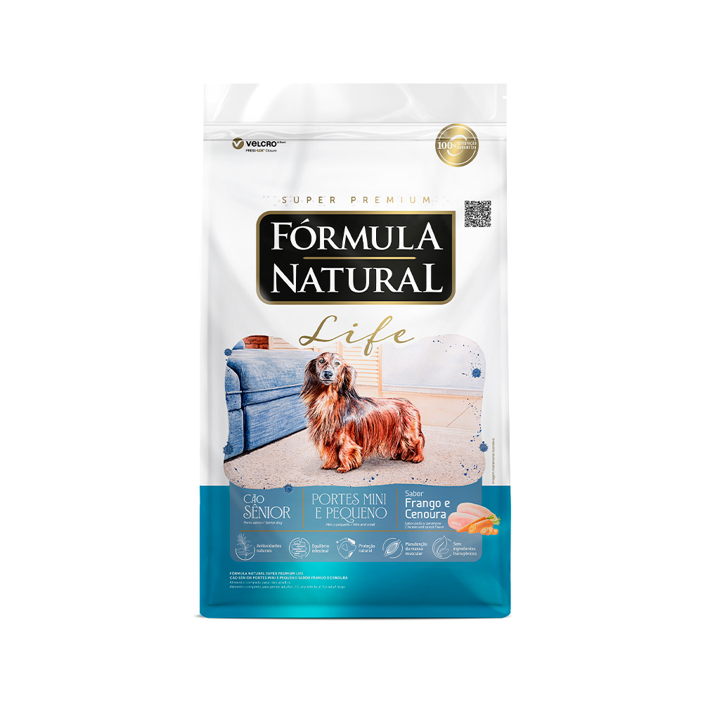 Imagem de Ração Fórmula Natural Life para Cães Sênior Porte Mini e Pequeno 1kg  